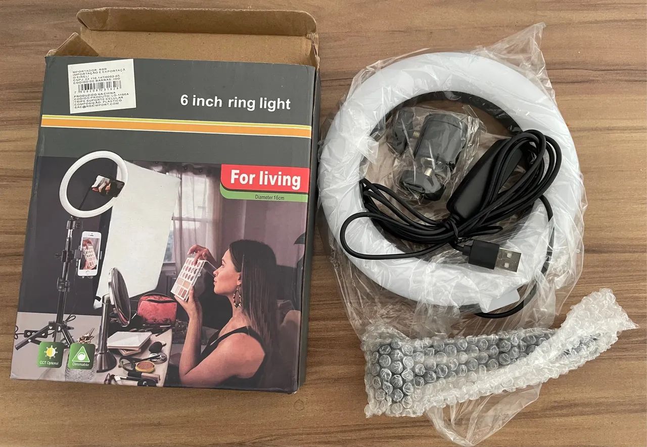 Ring Light 6 polegadas para lives e vídeos - Foto 2