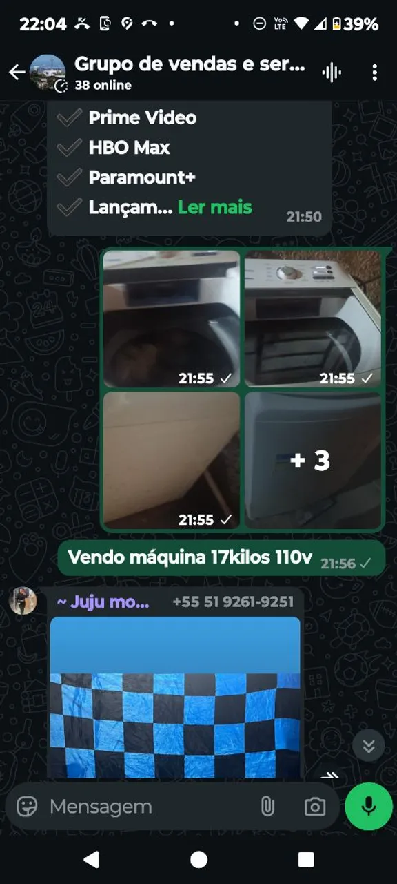 Máquina de Lavar 17kg 110v