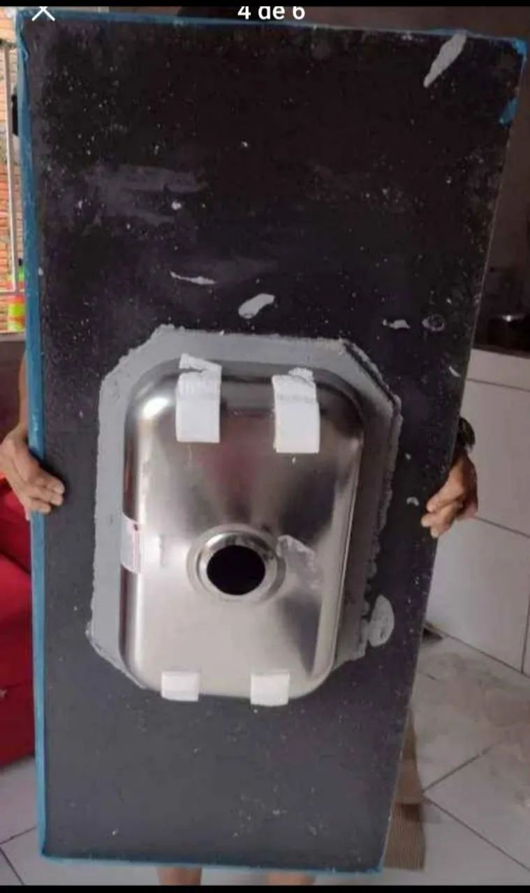 Pias de cozinha ecogranito com cuba inox  - Foto 6