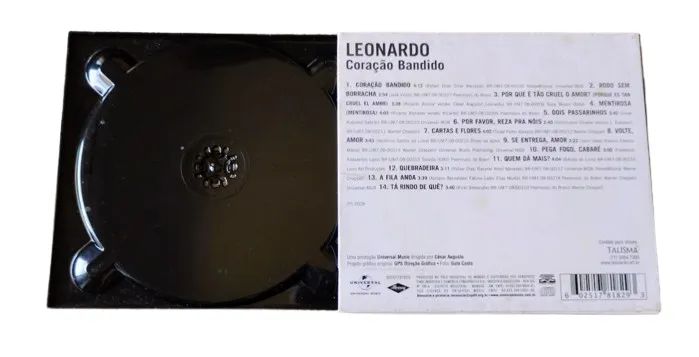 CD Leonardo Coração Bandido 2008 Universal Music Sertanejo - Foto 4