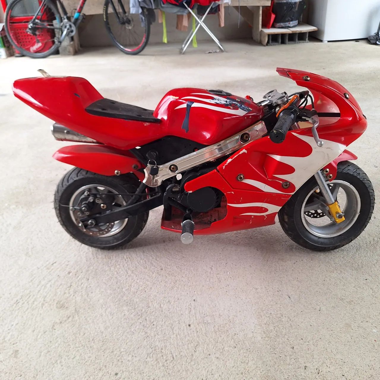 Mini Moto Esportiva Vermelha
