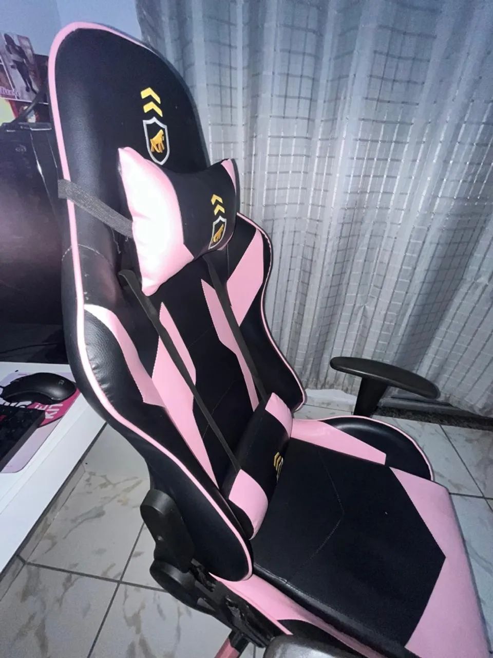 Cadeira Gamer Rosa - Foto 3