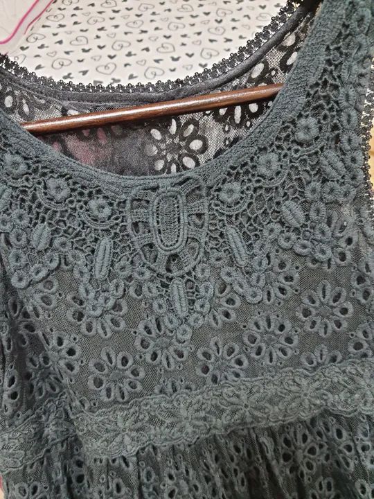 Vestido de renda preto P - Foto 3