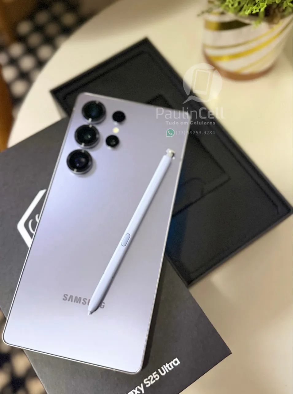 Galaxy S25 Ultra 256gb azul completo nota garantia - Celulares e