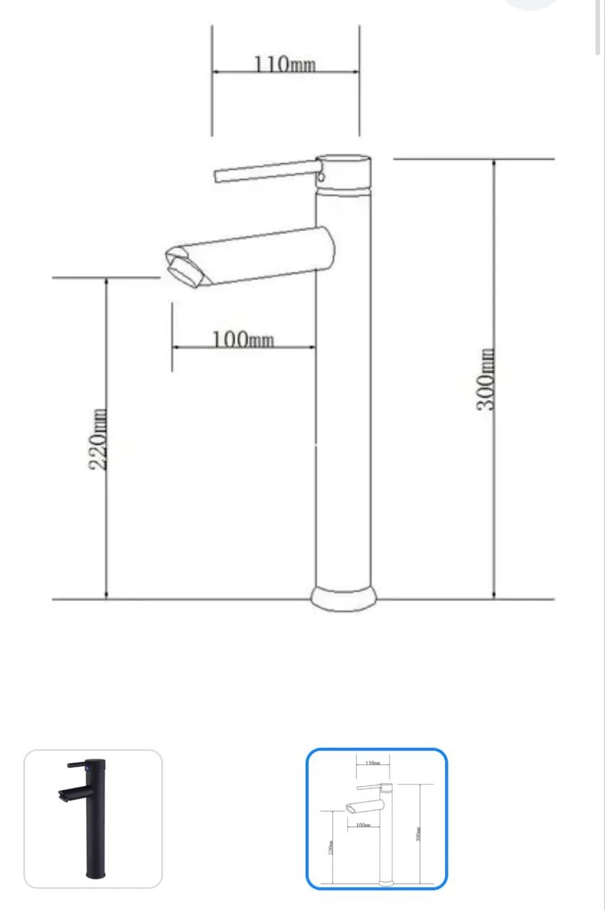 Torneira para Banheiro Misturador Monocomando preta - nova na caixa - Foto 4