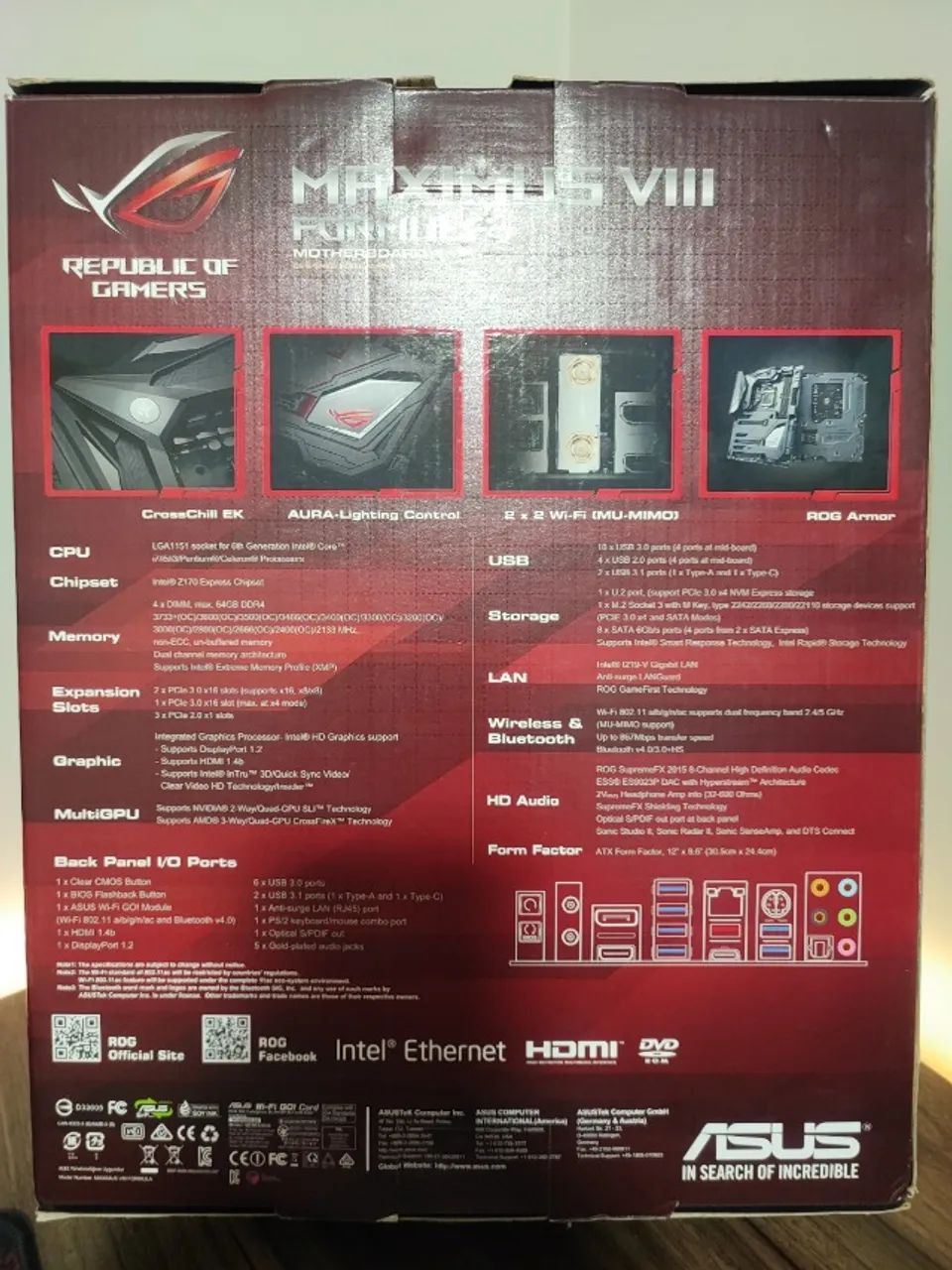 Placa Mãe Asus ROG Maximus VIII Formula - Na Caixa - Foto 3