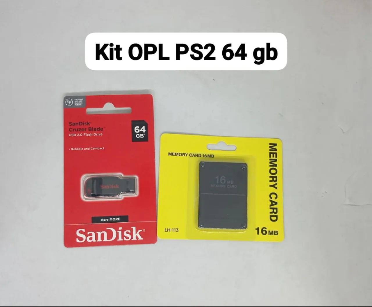 Pendrive 64 + Memory card 16 mb Kit upgrade Ps2 - Foto 5