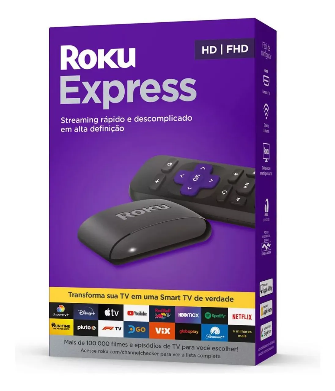 Roku Express - Streaming rápido em alta definição