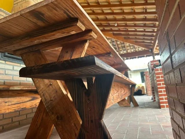 Mesa Rustica de Madeira - Foto 4