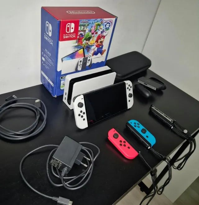 Nintendo Switch OLED 64GB + 4 Joy-Con e Caixa Originais + Case - Foto 2