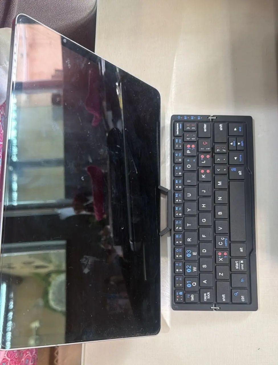 Teclado Bluetooth dobrável VX Case para celular e tablet - Novíssimo - Foto 5