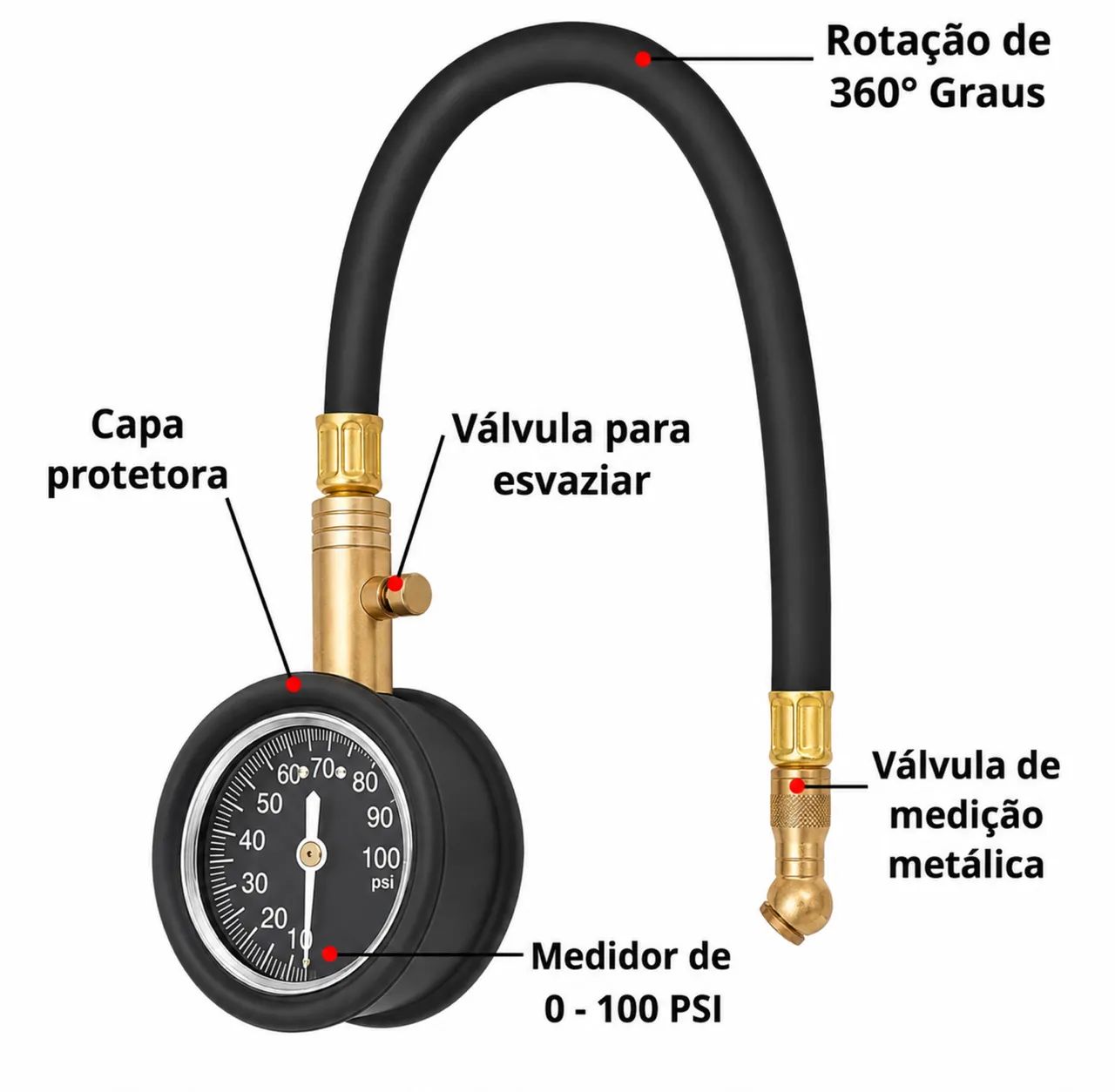 Calibrador Manômetro pneu  - Foto 4
