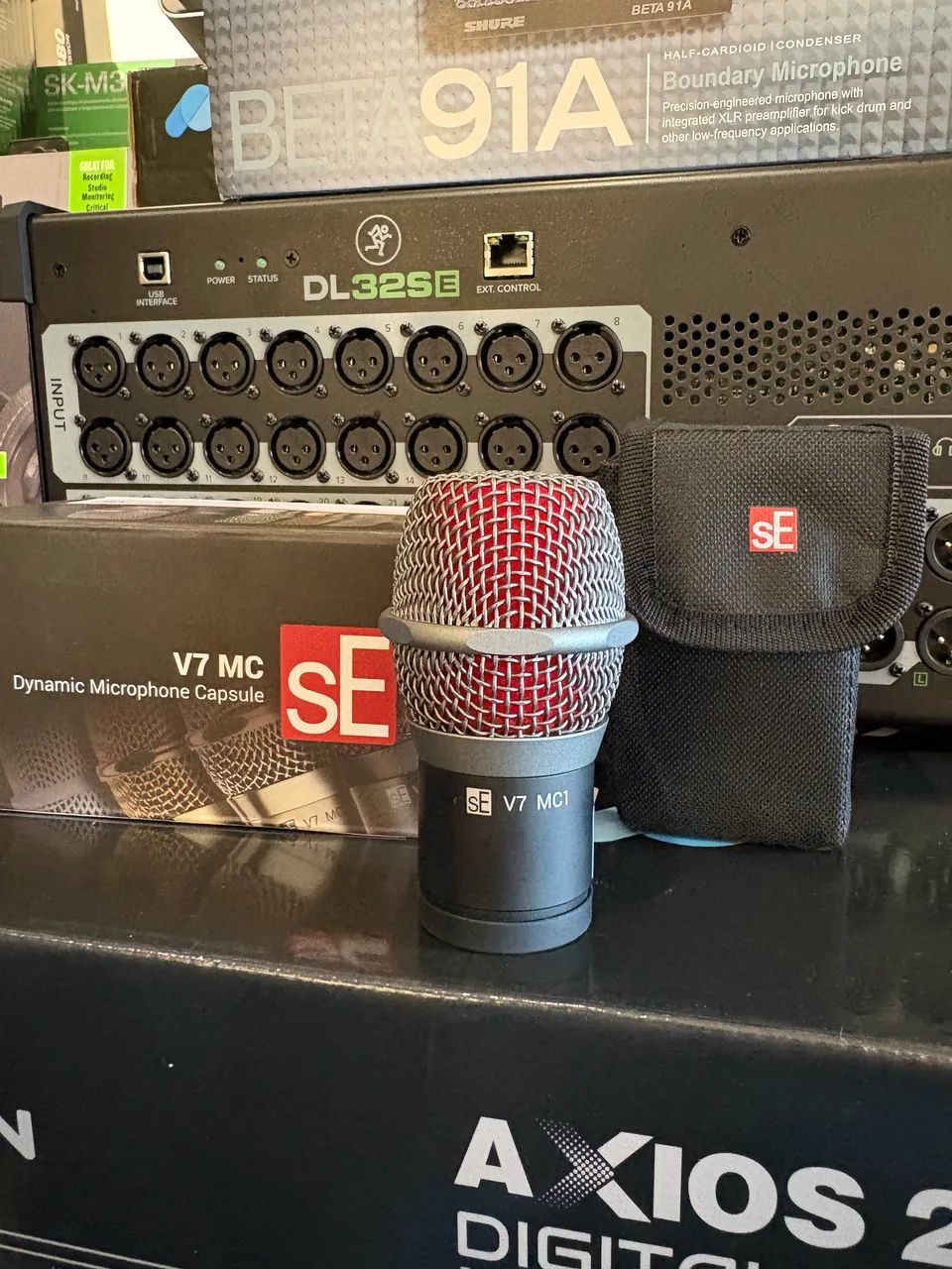 Cápsula Se Electronics V7 Para Microfone Sem Fio Shure Mc1 Cor Preto - Foto 4