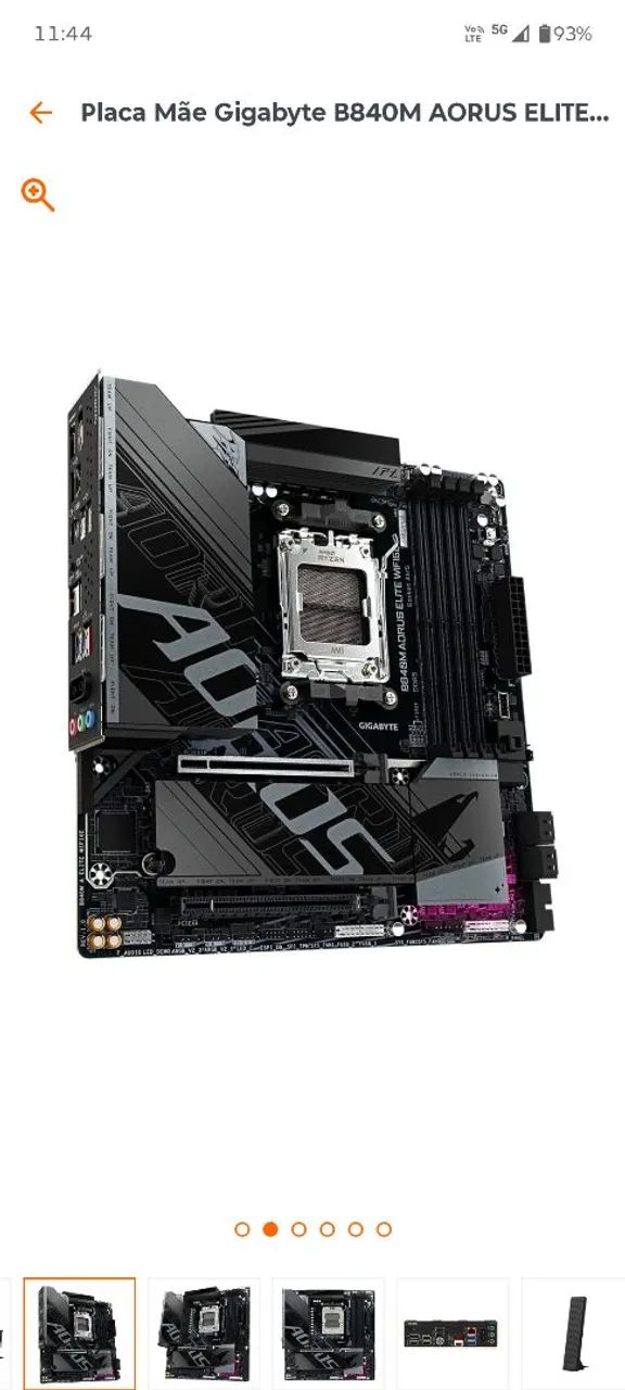 Placa mãe gigabyte aorus B840m - Foto 4