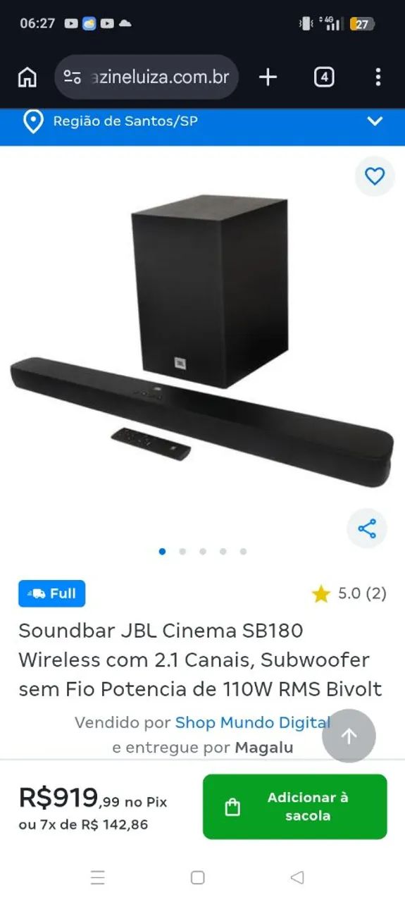 kit Televisão Toshiba 65 polegadas+Sound bar JBL  - Foto 4