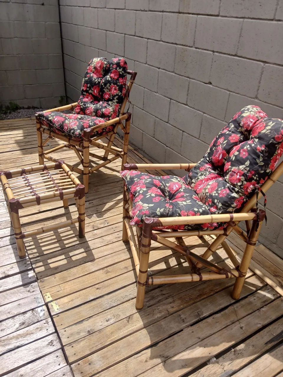 Conjunto de Sofá de Bambu 