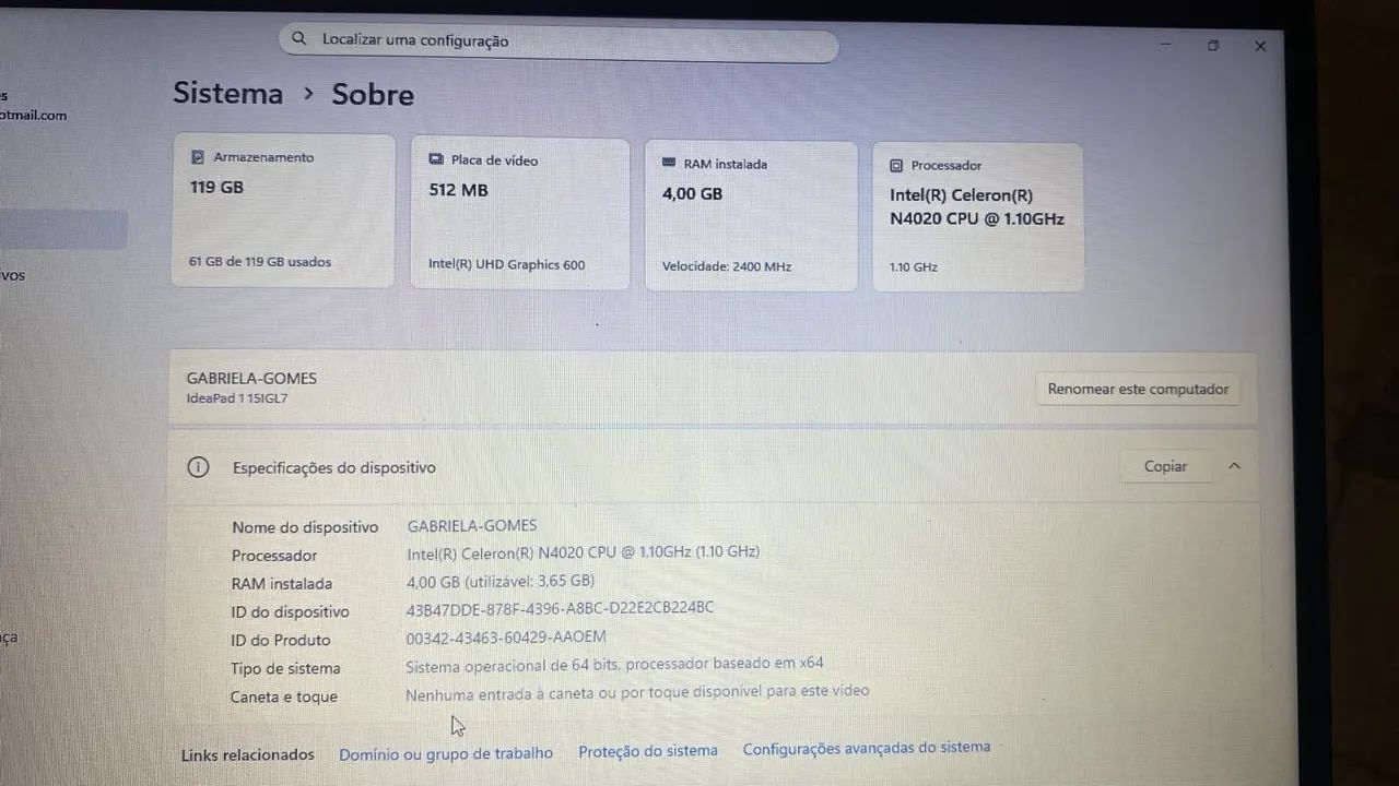 ? Lenovo IdeaPad 1 15IGL7 + Maleta + Mouse - Foto 4