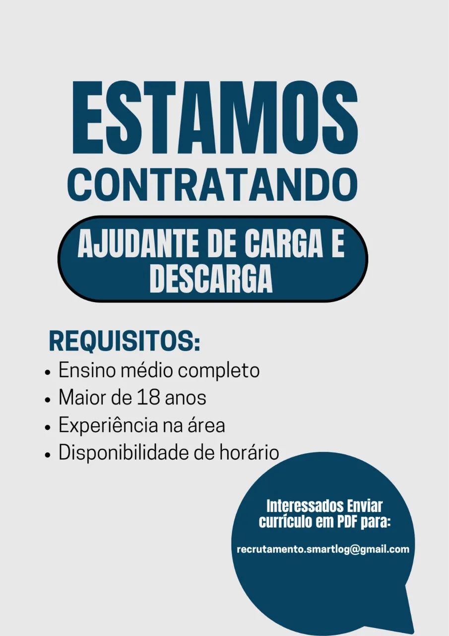 EMPREGO - CARGA E DESCARGA
