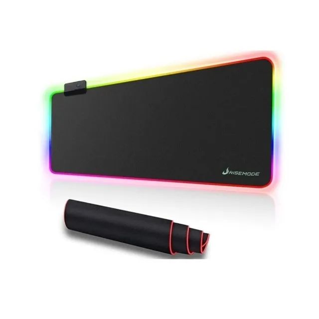 Mousepad Rise Mode RGB controlável 90x30 cm Novo na caixa