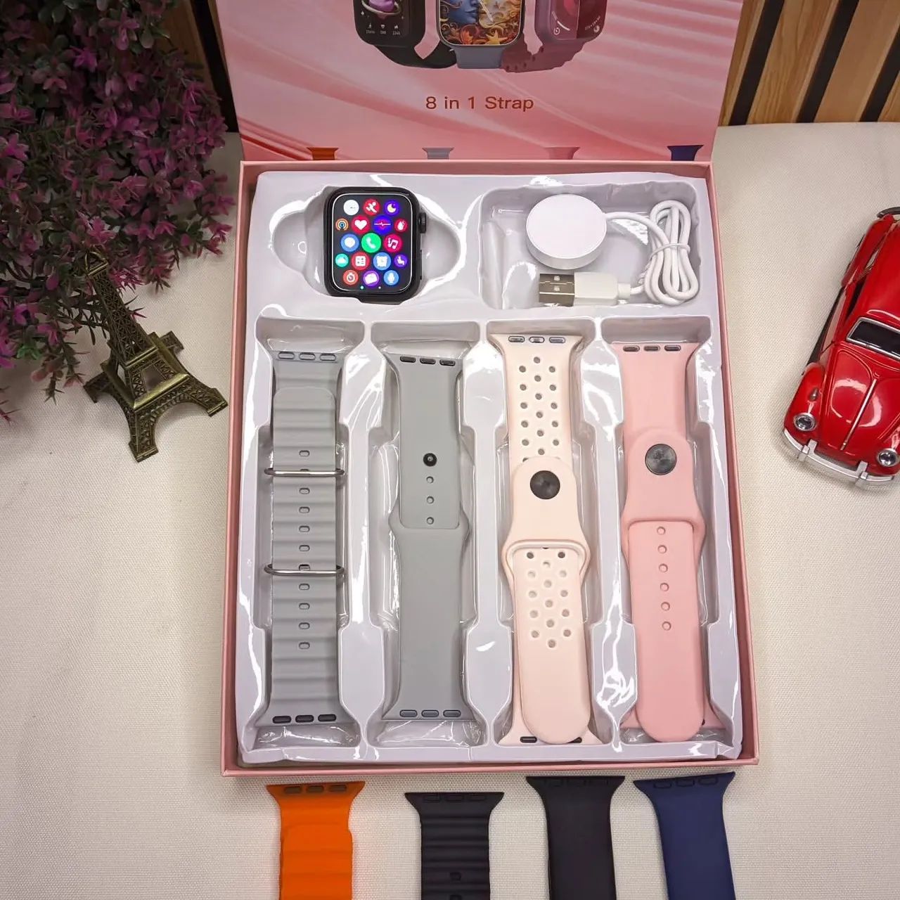 Smartwatch Relógio Mini 10, Com 8 Pulseiras Atacado e Varejo  - Foto 2