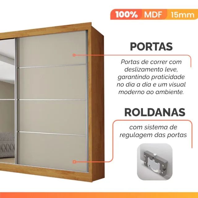 Guarda roupa casal - Uso 6 meses  - Foto 5