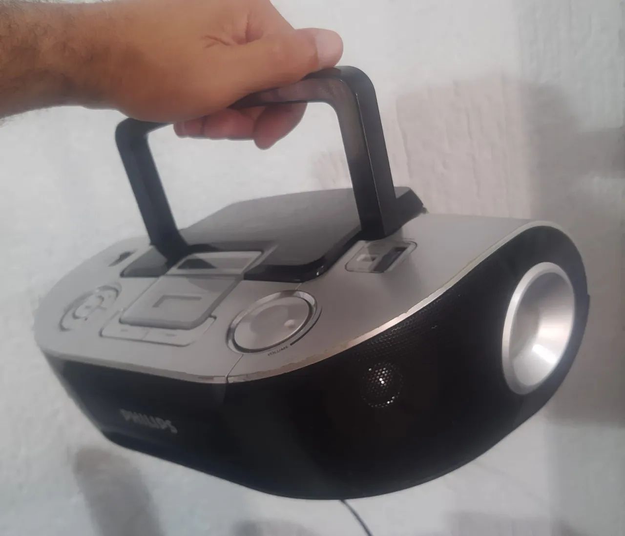 Som toca CD rádio antigo bombox Philips funcionando Mini system  - Foto 3