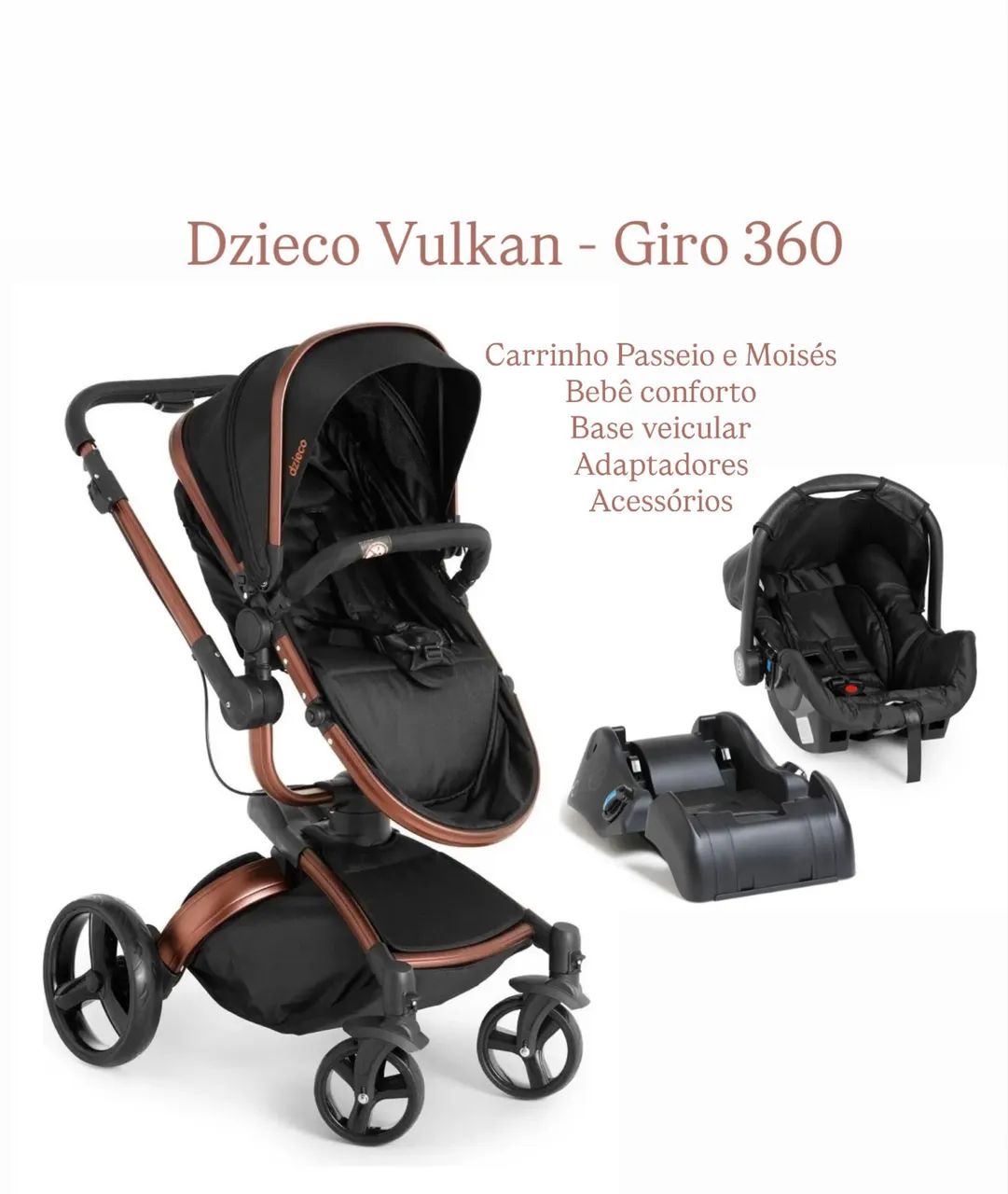 Carrinho Dzieco Vulkan - giro 360