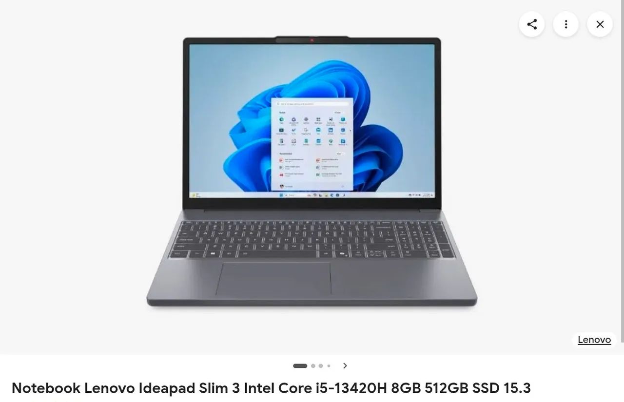 NOTEBOOK LENOVO i5 512GB