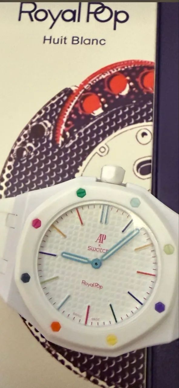 relógio de bolso Audemars Piguet x Swatch Royal Pop Huit Blanc