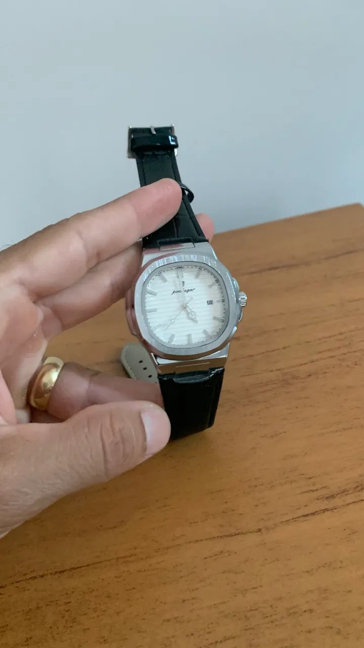 Relógio Poedagar Novo Pulseira de Couro  - Foto 5