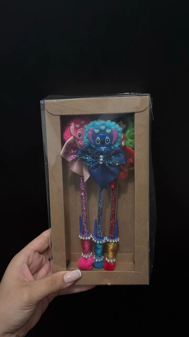 Kit de Canetas Decoradas - Lilo, Stitch e Angel - Foto 5