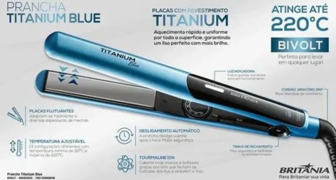 Prancha Britânia Titanium