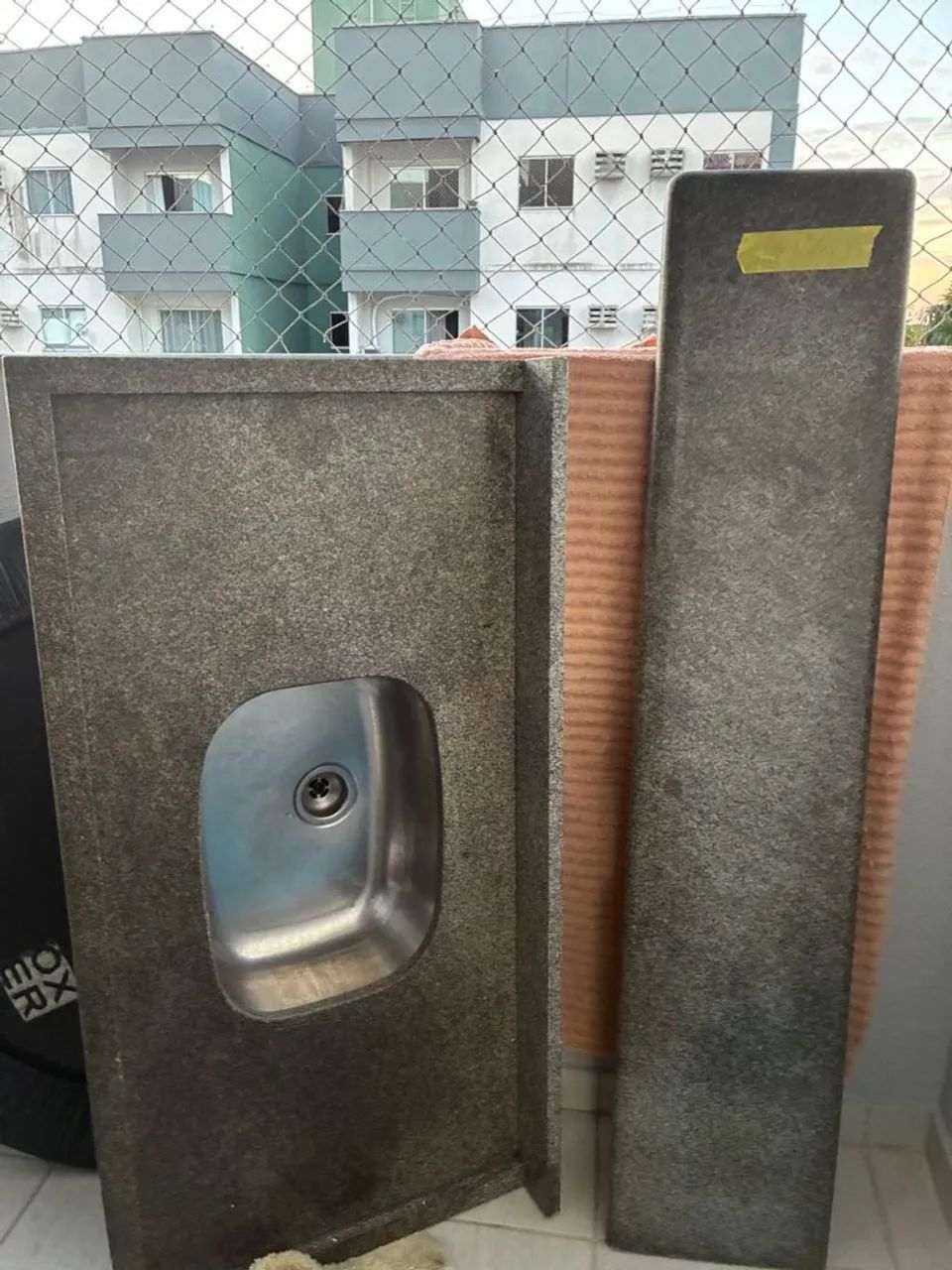 Pia de mármore e bancada de mármore 