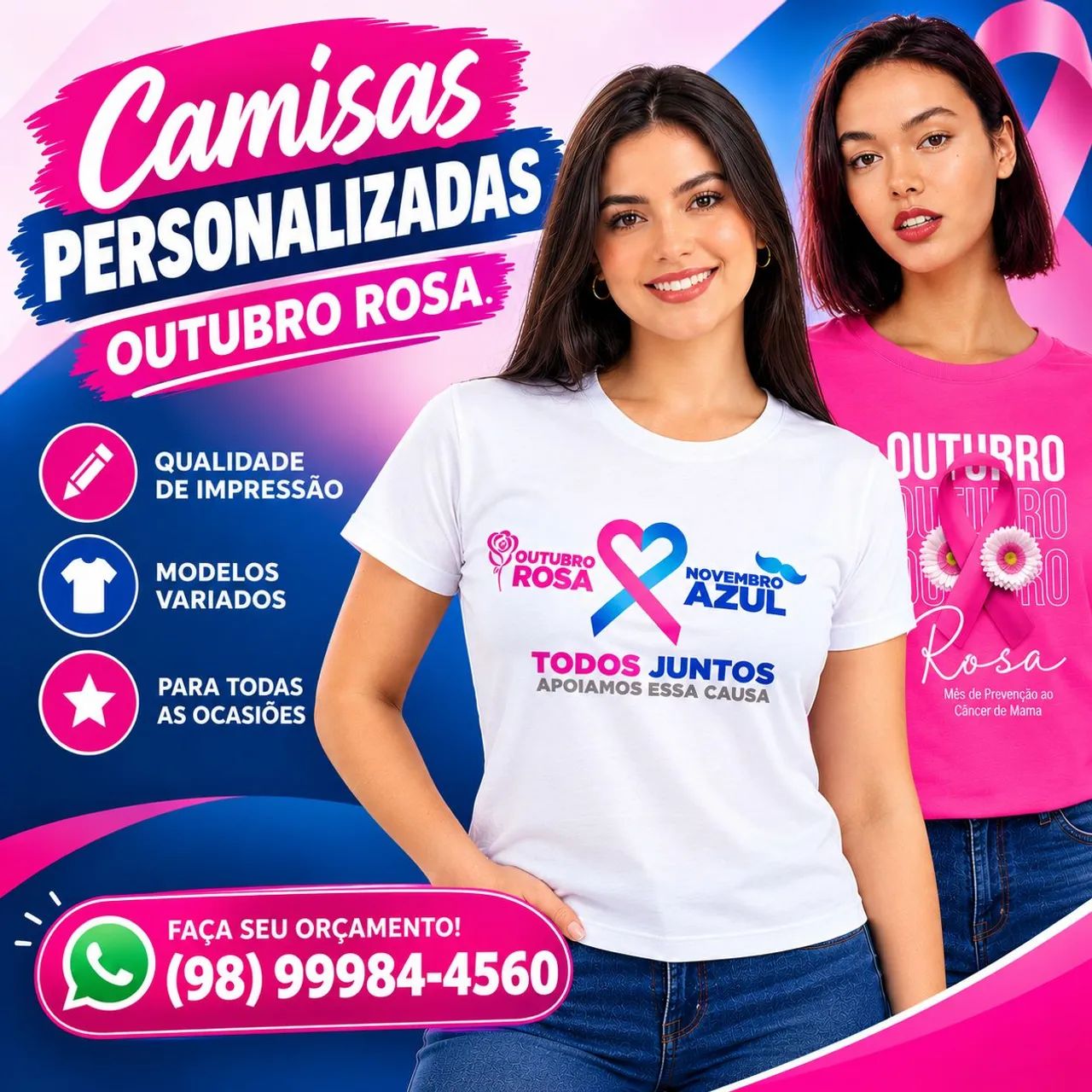 Camisas personalizadas outbro rosa