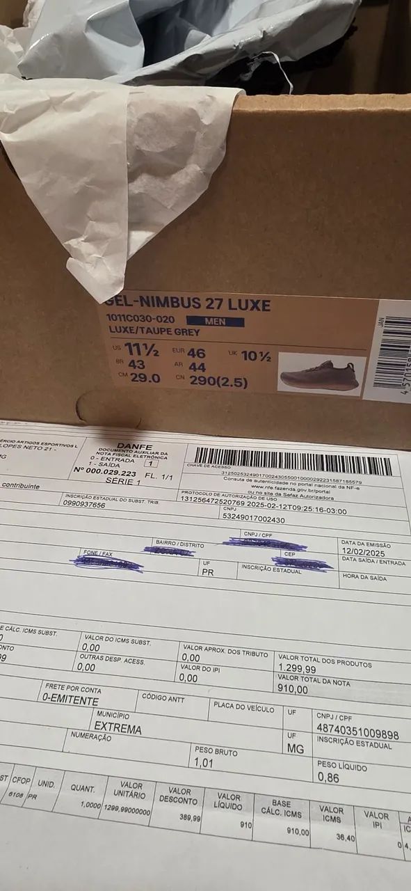 Asics gel nimbus 27 luxe 43 com nota e caixa - Foto 2