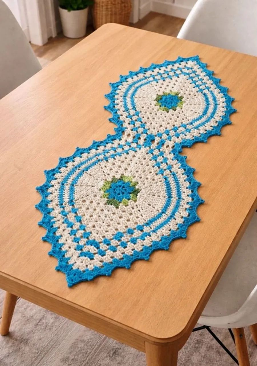 Trilho De Mesa De Crochê 