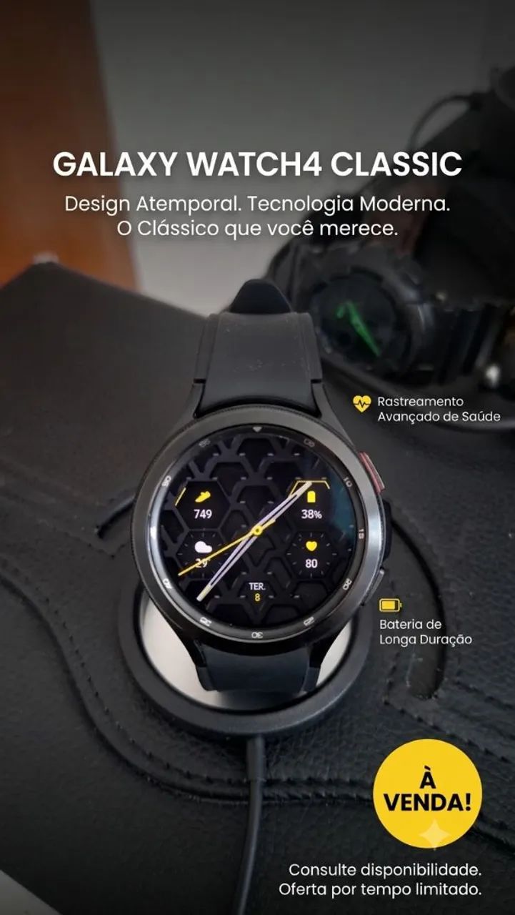 Galaxy Watch 4 Classic Black (46mm) - Excelente Estado!