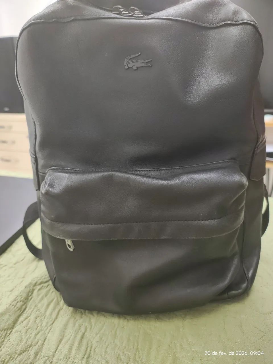 Mochila de Couro Lacoste 110% Original 