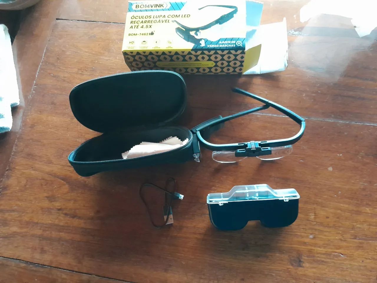Óculos lupa com led  - Foto 2
