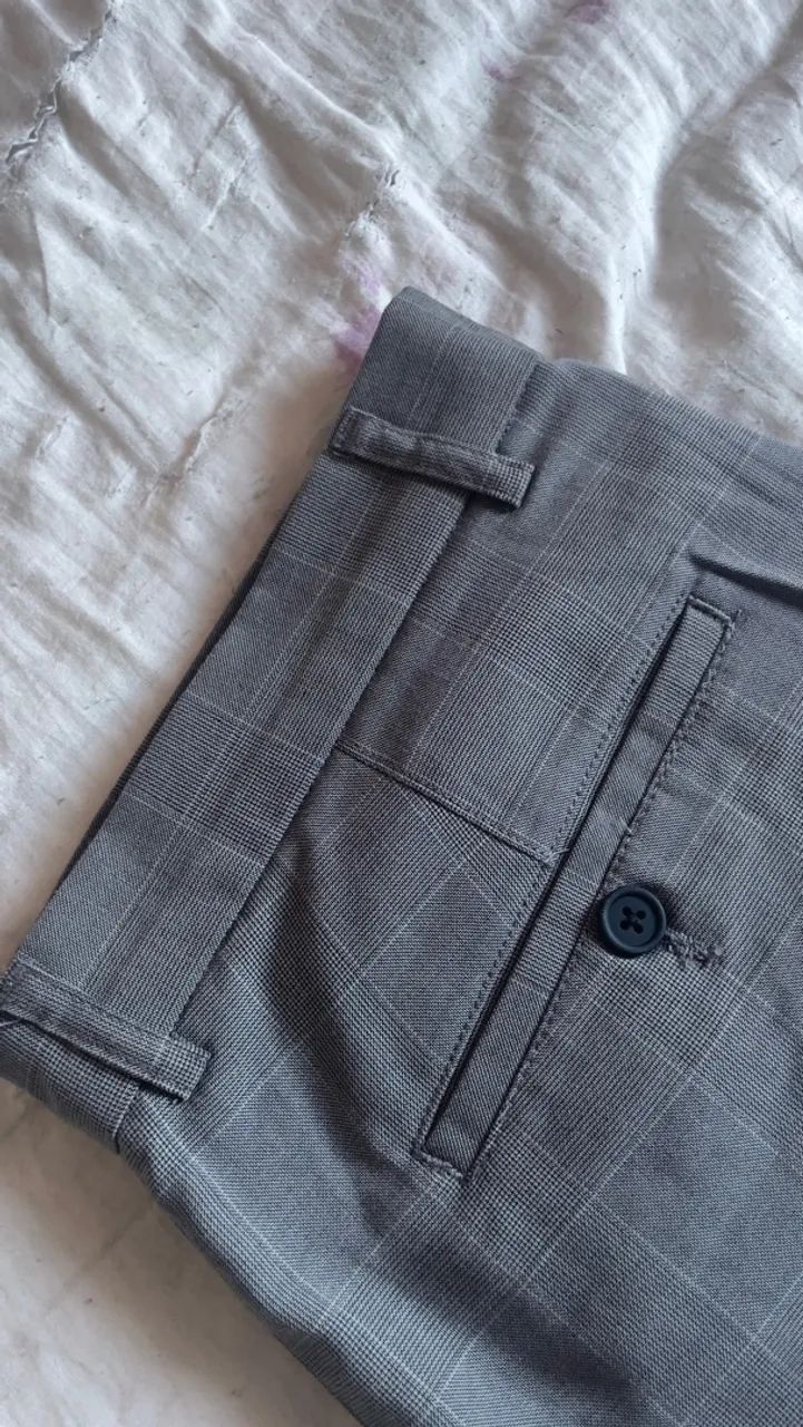 Calça de alfaiataria xadrez  - Foto 5