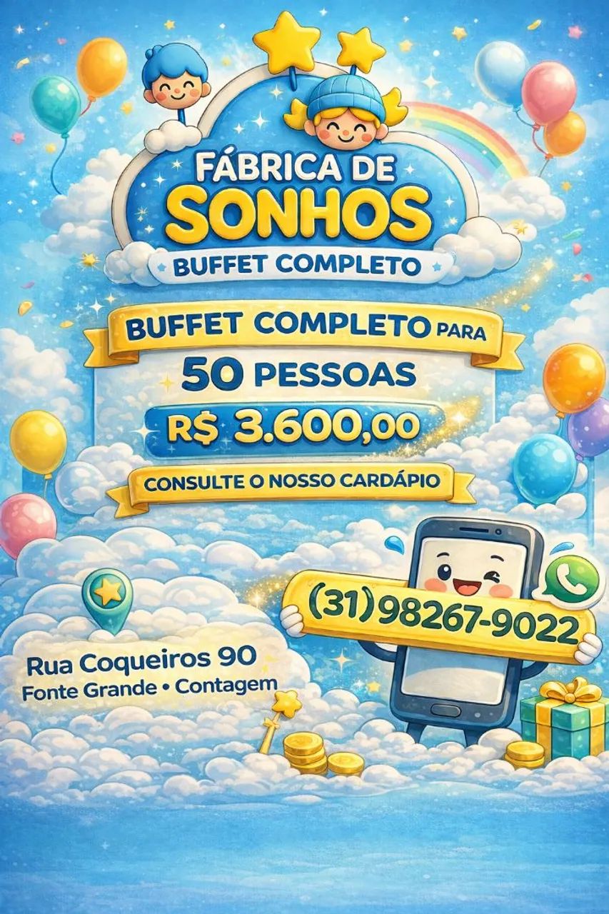 Espaço, decoração e buffet completo A partir de R$ 3.300