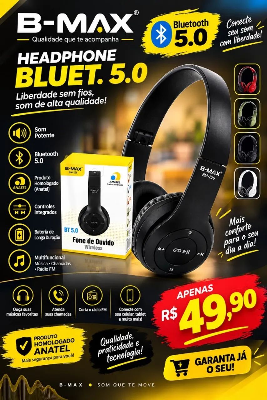 Headphone Bluet. 5.0