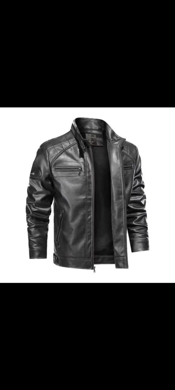 Jaqueta de couro masculina - Foto 3