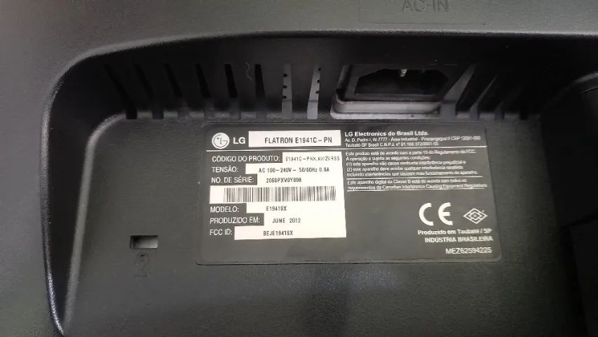 Monitor LG Flatron E1941c 18,5pol Led Lcd Wide Vga - Foto 5