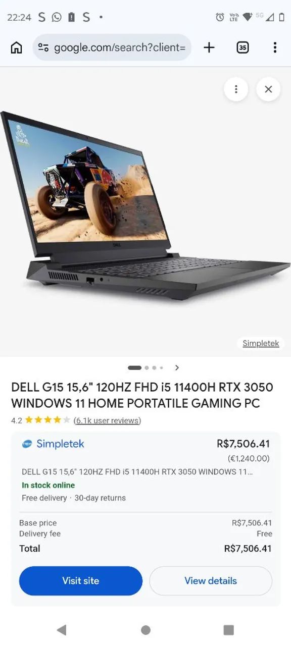 Dell g15 gamer rtx 3050  - Foto 5