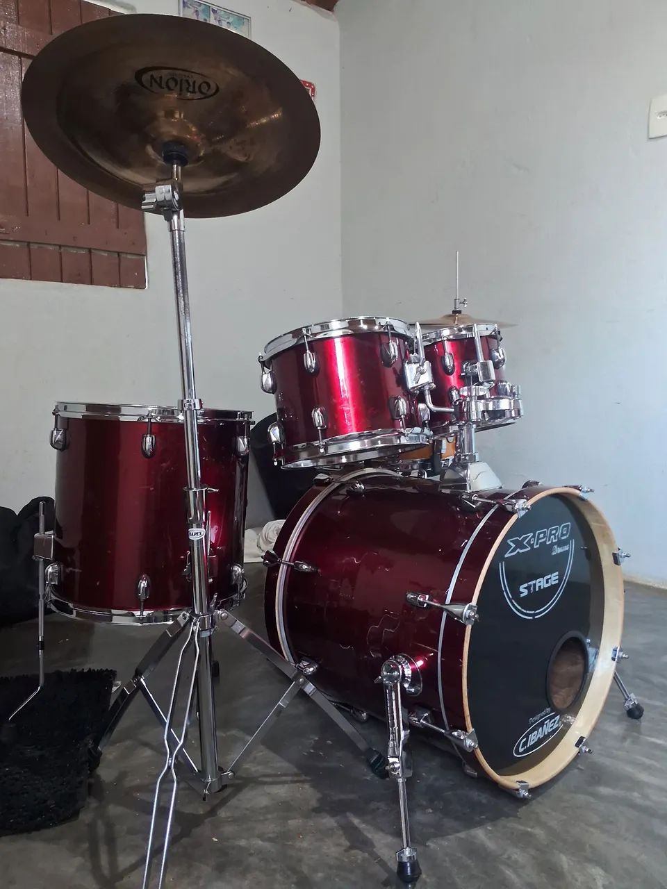 Bateria xpro stage completa  pratos orion b10 e caixa mapex  - Foto 2