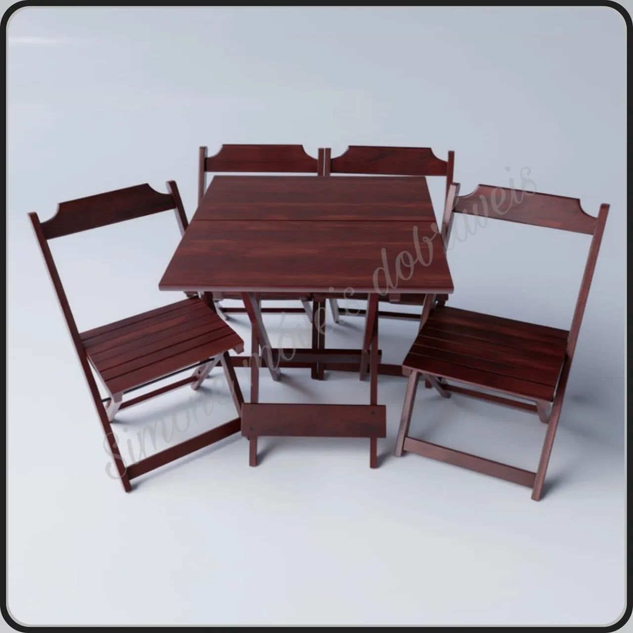Conjunto mesa dobrável com 2 cadeiras - Foto 3