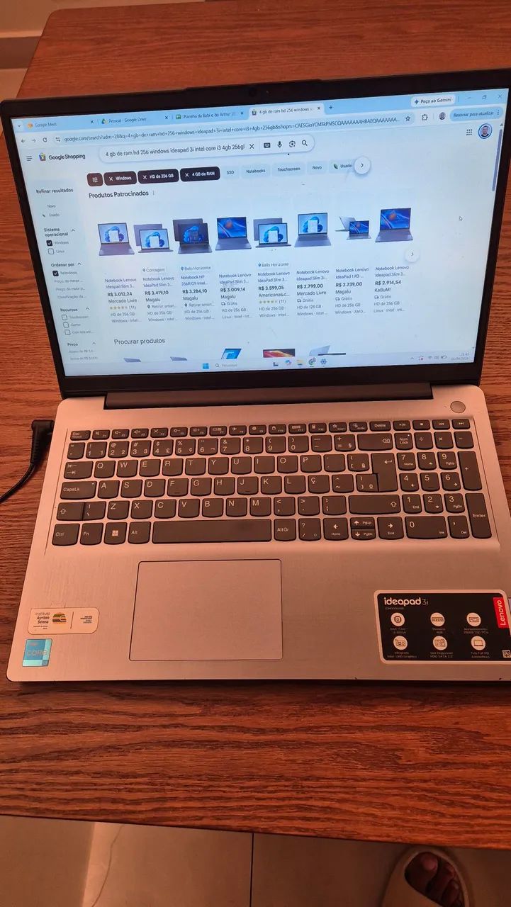 Notebook Lenovo ideapad 3i - ideal para estudos e trabalho