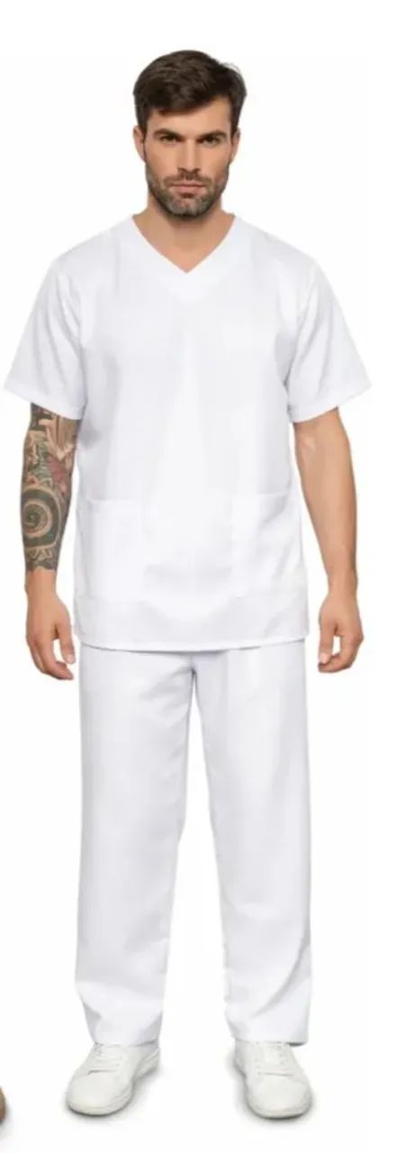 SCRUBS BÁSICOS BRANCOS/PIJAMAS CIRÚRGICOS  - Foto 4