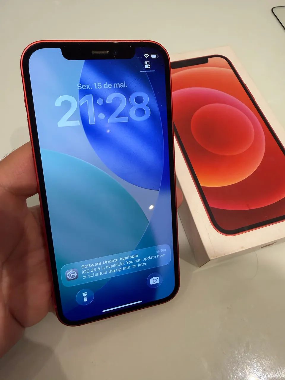 Iphone 12 256gb Ed Limitada Vermelho Bat Nova - Foto 3